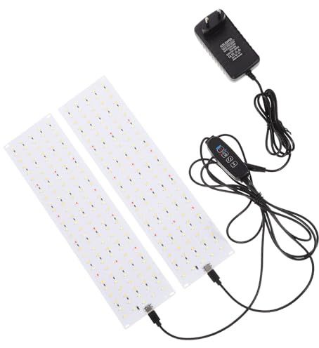 UPKOCH LED Pflanzenlampe Zimmerpflanzen Vollspektrum mit Ständer 2-flammig Metall Dimmbar für Indoor Garten und Gewächshaus Fördert Wachstum und Keimung