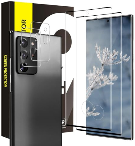 Bodyguard Verre Trempé pour Samsung Galaxy Note 20 Ultra 5G Film[2+2 Dureté 9h Anti Rayures Vitre Protection+Caméra Verre] [Bubble Free] [Tactile sensible] HD Claire Note 20 Ultra Protection Écran