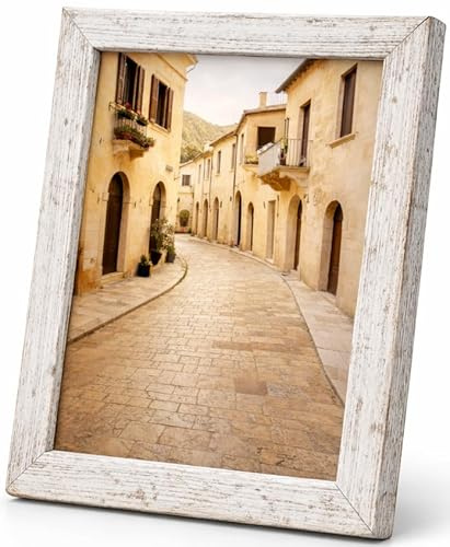 Abio Bilderrahmen MDF Acrylglas Fotorahmen Frame Posterrahmen für Fotos Bilder Poster Rustikal Posterrahmen (Vintage, 10x15cm)
