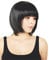 Prettyland Damen Schwarz Kurz-Haar Bob mia wallace kleopatra Glatte Kurze Retro Perücke black short Wig C577