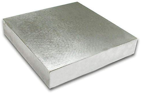 Beadsmith Steel Bench Block 4 x .5-inch, Silver, Vintaj-4 x 4 x 0.5