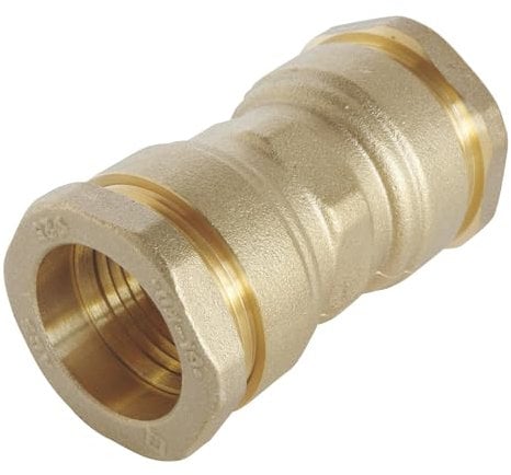 SOMATHERM FOR YOU, Raccord laiton manchon égal pour tube PE Ø32 mm - Longueur 70mm, pression 20 bars, température -10° à +80°C, joint torique EPDM, norme ACS, garantie 5 ans