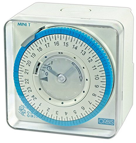 Orbis MINI T QRD 230 V Interruttore orario giornaliero da parete retroq. barra DIN
