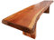 MASSIVMOEBEL24.DE | Freeform Bank aus massiver Baumkante #110 im Landhausstil | aus Akazienholz - Walnuss, lackiert | 235x38 cm | Sitzbank Holzbank Baumbank Massivholz