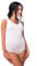 Evoni Damenbody Größen | Damen Overall Bodysuit mit Rundhals | breite Träger | Verschluß-Haken | Unterzieh-Body mit optimaler Passform | sportlicher Damen-Body, Weiß, S