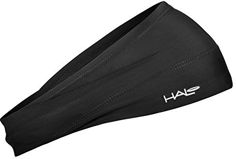 Halo Headband Bandit - Breites Schweißband für Damen und Herren, Schwarz