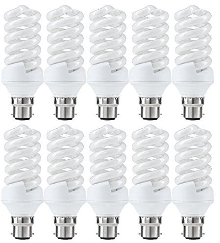 Paulmann 10 x ESL Energiesparlampe Spirale 20W B22d 2700K Warmweiß