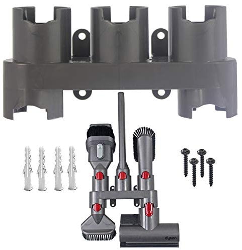 SPARES2GO Wall Mount Accessory Tool Storage Rack Holder Compatible with Dyson V7 V8 V10 V11 Vacuum Cleaner