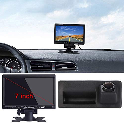 1280 * 720 Pixel 1000TV linee Visione Notturna HD Telecamera Retromarcia + Monitor per Auto LCD TFT da 7 Pollici Sostituzione per Golf VI Variant A4 A3 A6L A8 S5 Cayenne
