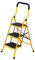 Step stool Escabeau Domestique, escabeau Pliable, escabeau à Chevrons, escabeau Multifonctionnel, escabeau Portable, escabeau en Fer, escabeau Mobile d'intérieur, escabeau épaissi (Couleur Jaune)