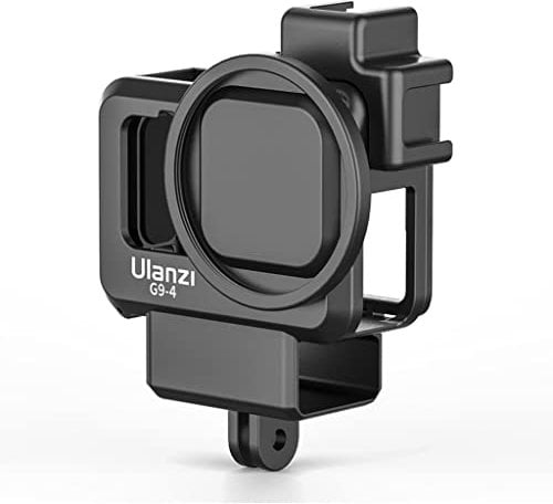 ULANZI G9-4 Vlog Cage Housing Plastic for GoPro Hero 9 Black & GoPro Hero 10 Black – Video Cage Case with Filter Adapter and Cold Shoe Mount