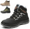 Scarpe Antinfortunistiche Invernali Leggere Uomo Donna Impermeabili Scarpe da Lavoro con Punta in Acciaio, con Calda Imbottitura, Stivali Sicurezza, Nero, EU 37