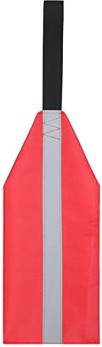 Lixada Safety Travel Flag for Kayak Canoes SUP Towing Warning Flag with Webbing (Red with Reflective Strips(1PC))