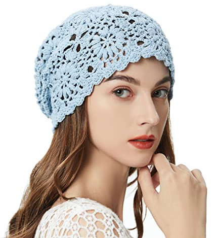 ZLYC Damen-Beanie, Solid Blue, Einheitsgröße