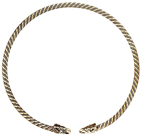 Windalf Vikings Männer Halsreif HUGIN & MUNIN Ø 15 cm Raben Halsschmuck Handarbeit Hochwertige Bronze