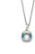 DUR Halskette Rettungsring aus 925 Sterling Silber mit Steinsand veredelt, Blau/Silber, 42 cm, K2693