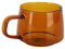 Coffee Mug, Amber Borosilicate Glass Coffee Cup Milk Cup Easy Clean Heat Resistant for Coffee Tea Milk Juice(250 ml)