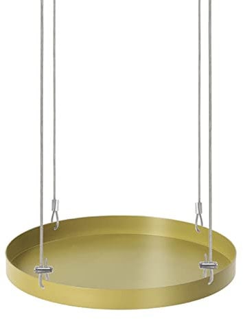 Esschert Design Hängetablett Rund Golden L