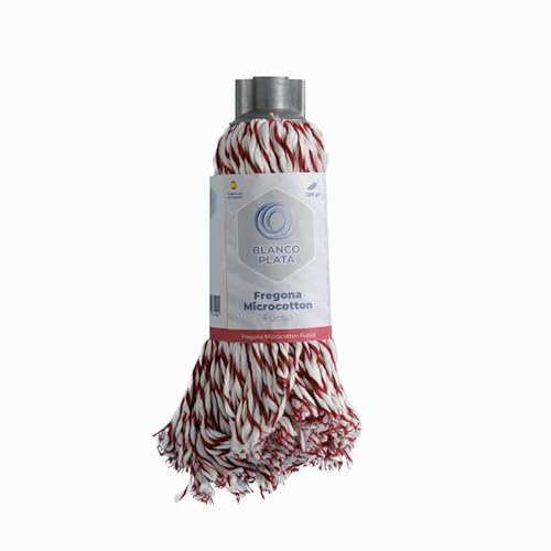BLANCO PLATA Blancoplata Fregona algodón y Microfibra | Todo Tipo de Suelos | Absorción y Secado rápido | Ligera