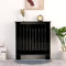 Homemade Deisgn FurnitureHMD High Gloss Black Radiator Cover Vertical Slatted Decorative Cabinet for Bedroom,Living Room,Hallway,Kitchen (Small: W78xD19xH82CM)