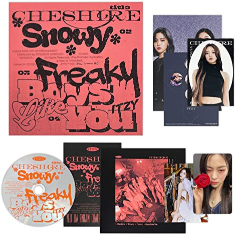 ITZY - [CHESHIRE] (SPECIAL EDITION) (A Ver.) Photobook + Lyric Book + Special Poster + CD-R + Hidden Message Card + Photocard + Photo Cube + Clear Photocard + Poster + 2 Badges + 4 Extra Photocards