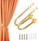 YiliYa 2 Stück Raffhalter Metall Gardinenhalter Raffhalter Wandbefestigung U-Form Raffbügel für Schlafzimmer Wohnzimmer Bäder Küchen Büros Esszimmer Cafés (Gold)