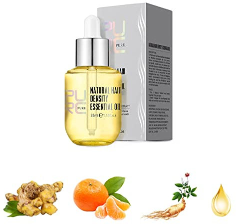SENGHUI Purc Natural Hair Density Essential Oil,Purc Oil for Hair Growth,35ml Ginger Hair Regrowth Serum for Men Women (35ml)