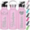 Botellas de agua personalizadas con pajita 350ml 750ml Nombre grabado Logotipo Botella isotérmica Botellas de agua de acero inoxidable personalizadas Regalo para la escuela Deportes Oficina Aire libre
