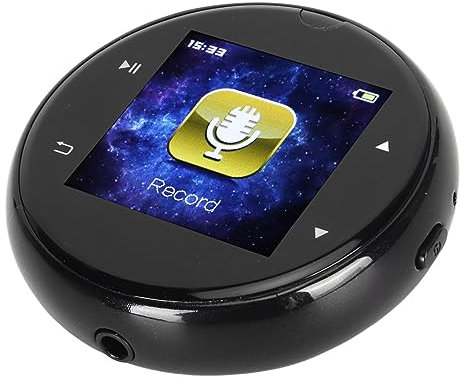 Digitaler Diktiergerät, Tragbares Audioaufnahmegerät mit Videowiedergabe, MP3-Player, Bluetooth und UKW-Radio, Diktiergerät für Vorlesungen, Besprechungen, Interviews (32 GB)