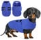 Queenmore Hundemantel Winter Fleece Warm Wintermantel Hund, Hundejacke Hundeweste Kleine Hunde, Hundepullover Dackel, Chihuahua, Bulldog, Greyhound, Blau, L