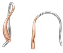 Skagen Orecchini da donna in acciaio inossidabile o semipreziosi con chiusura a filo aperto Skagen Agnethe, Rosa Polveroso