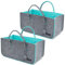 DuneDesign 2er Set: Schwerlast Shopping Bag Filz XXL - 50x25x25 Filztasche Groß - Kamintasche für Holz Tragetasche Kaminholz Korb - Auto Einkaufskorb Faltbar Einkaufstasche Filz Kaminholzkorb Modern