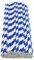 Haobase Lot de 50 pailles en papier biodégradables pour boire, cocktail, café, boissons froides, motif à rayures, blanc/bleu foncé