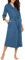UNibelle Vestaglia Lunga da donna Manica a 3/4 Kimono con Cintura Scollo a V Accappatoio con 2 Tasche blu navy M