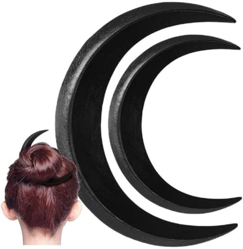 Zghhc Halbmond Haar Gabel Einfache Holz Mond Haarnadel Moderne Halbmond Haarnadel Haar Stick Täglichen Haar Curling Styling Werkzeug Zubehör