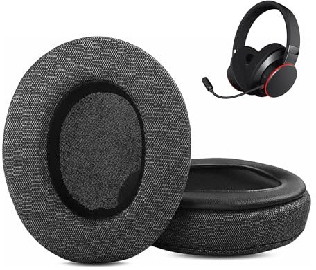 XRHTONG Ersatz-Ohrpolster kompatibel mit Creative Sound BlasterX H6 7.1 USB Gaming Kopfhörern, Ohrpolster aus Stoff und Memory-Schaum