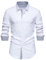Generisch Chemise pour homme - Infroissable - Manches longues - Couleur unie - Stretch - Chemise d'affaires - Chemise à manches longues - Infroissable - Colorée - Coupe ajustée - Col en V - Blanc,
