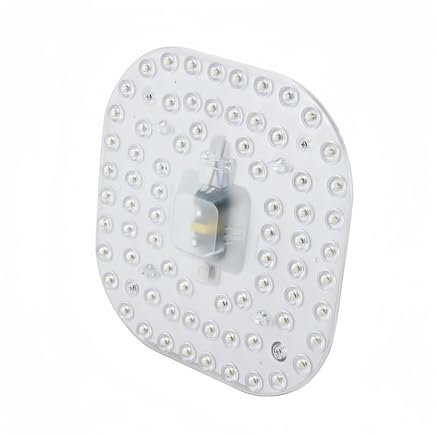 XiaoChenChen Módulo de luz LED 220V luz Blanca 6500K 12W 18W 24W 36W Luz de Techo LED Mecha Disco de luz magnético Módulo de Fuente de luz de Repuesto SMD Luz(Square,24W)