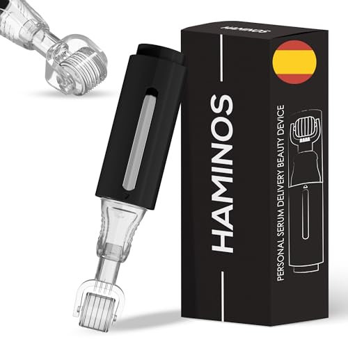 Derma roller 0,5 mm mit Serumtank für Haare, Bart, Haut, Falten, Dehnungsstreifen, Hyperpigmentierung + SCHRITT-FÜR-SCHRITT-ANLEITUNG, 140 Titannadeln OHNE SERUM