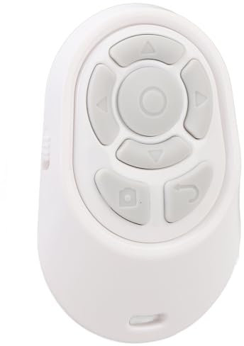 Dpofirs Remote Scrolling Ring for TikTok, Page Turner for Kindle App, Bluetooth Fernbedienung for TikTok, Kabelloser Kamera Video Fernauslöser for iPhone, Android (White)