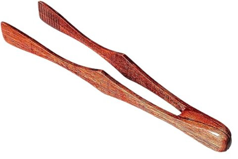 Salatzange aus – Magnetische Toastzange aus | Wiederverwendbare Holzzange | Langer Griff Anti-Rutsch Salatzange | Rutschfeste Antihaft-Kochzange und Salatzange für Grillen, Salatwerfen