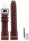 POYNMRE Hochwertiges italienisches Rindslederarmband, kompatibel mit IWC Big Pilot IW388103 IW378005/003/001 Mark 18 Herrenuhrenarmband 20 21 mm Armband(Brown silver folding,21mm)