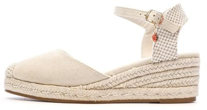 XTI - Espadrilles Damen Gold - Bequeme und vielseitige Schuhe - Casual Mode - Modell 14410406 (Größe 36)