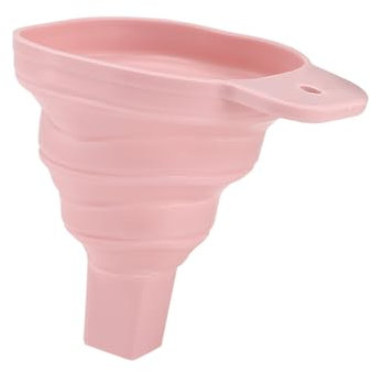 Asuinxurr Entonnoir pliable télescopique en silicone - Style entonnoir pour - Ustensile de cuisine - Rose