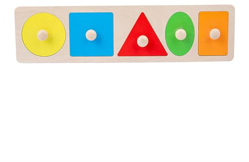 Multiple Form Puzzle - Toy, Kleinkindholz -Puzzle | Jumbo Knob Geometrisches, Shape-Holzplat