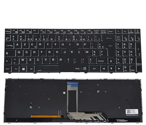 YLLOZDE Laptop-Tastatur mit Hintergrundbeleuchtung für Casper, Nirvana, X500, Exa, NJ51, NJ51L, NJ51LU, CLEVO, CVM18H93US9430 und CVM18H93US9430B(FR)