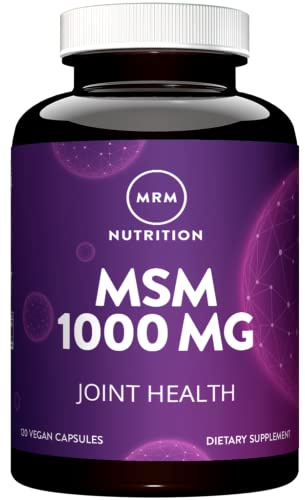 MRM Nutrition MSM 1000mg - For Women & Men - Pure Methylsulfonylmethane Capsules, Bioavailable MSM Supplement for Joint, Hair, Skin & Nail Support, Vegan, Gluten‑Free, Non‑GMO Formula - 120 Servings