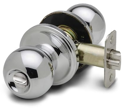 Copper Creek BK2030PS Ball Door Knob, Privacy Function, 1 Pack, Polished Stainless