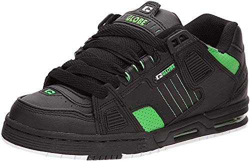 Globe Sabre Chaussures de Skateboard - Black/Moto Green - US 9