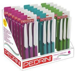COLTELLI 6 PZ COLORI ASSORTITI PEDRINI